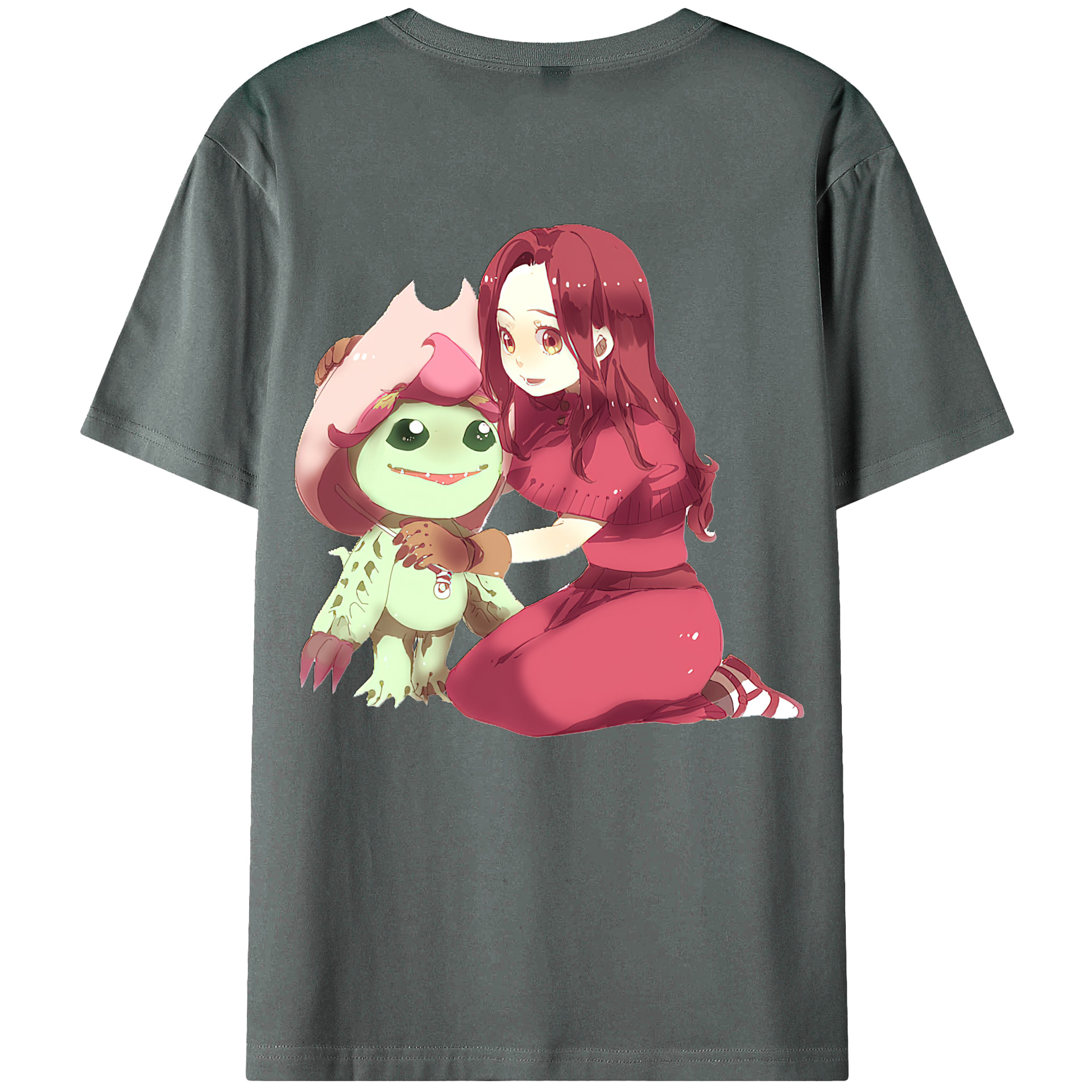 （画像用） Digimon デジタルモンスター/デジモン 綿100％ メンズ半袖Tシャツ（バックプリント） 通気性